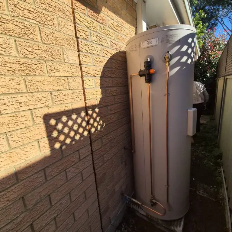 New electric hot water system with copper pipework