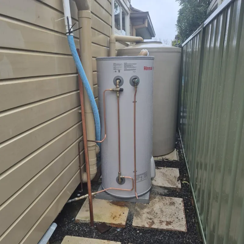 Rinnai storage hot water system installation